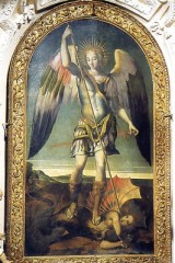 San Michele che calpesta il Demonio - Leonardo da Pistoia
